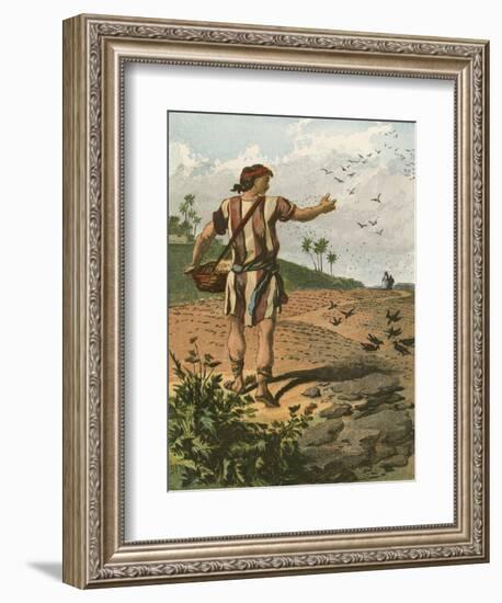 The Sower-English School-Framed Giclee Print