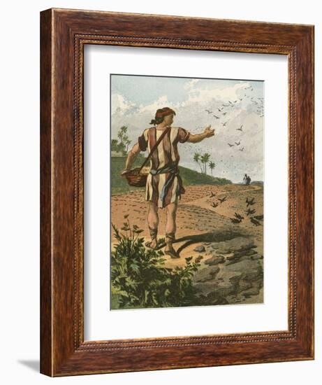 The Sower-English School-Framed Giclee Print