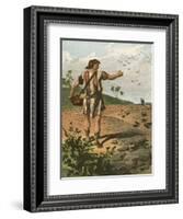 The Sower-English School-Framed Giclee Print