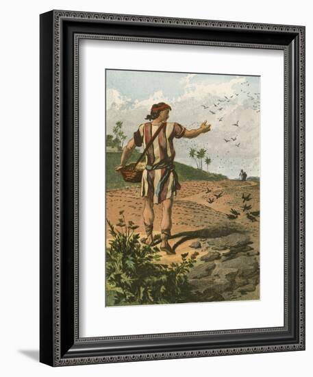 The Sower-English School-Framed Giclee Print