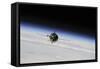 The Soyuz Tma-10M Spacecraft in Orbit Above Earth-null-Framed Stretched Canvas