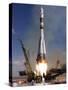 The Soyuz TMA-13 Spacecraft Launches from the Baikonur Cosmodrome in Kazakhstan-Stocktrek Images-Stretched Canvas