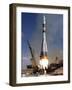 The Soyuz TMA-13 Spacecraft Launches from the Baikonur Cosmodrome in Kazakhstan-Stocktrek Images-Framed Photographic Print