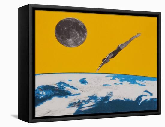 The space dive-Anne Storno-Framed Stretched Canvas
