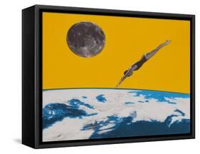 The space dive-Anne Storno-Framed Stretched Canvas