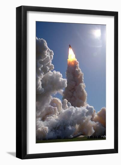 The Space Shuttle Columbia and Her Crew of Six Lifted Off from Pad 39B at 1:09 P.M.-null-Framed Photo