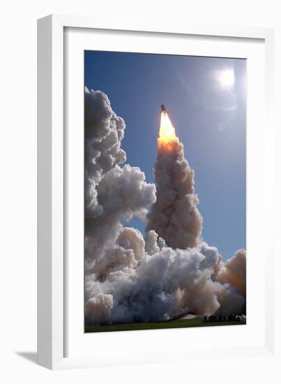 The Space Shuttle Columbia and Her Crew of Six Lifted Off from Pad 39B at 1:09 P.M.-null-Framed Photo