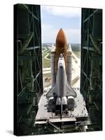 The Space Shuttle Discovery Begins Its Six Hour Trek from the Vehicle Assembly Building-null-Stretched Canvas