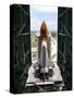 The Space Shuttle Discovery Begins Its Six Hour Trek from the Vehicle Assembly Building-null-Stretched Canvas