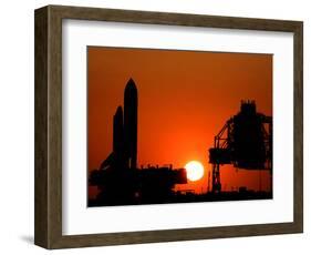 The Space Shuttle Discovery Nears the End of a Six Hour Journey from the Vehicle Assembly Building-null-Framed Photographic Print