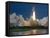 The Space Shuttle Discovery Rises from the Swamps Surrounding its Pad at Kennedy Space Center-null-Framed Stretched Canvas