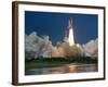 The Space Shuttle Discovery Rises from the Swamps Surrounding its Pad at Kennedy Space Center-null-Framed Photographic Print