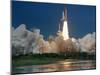The Space Shuttle Discovery Rises from the Swamps Surrounding its Pad at Kennedy Space Center-null-Mounted Photographic Print
