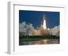 The Space Shuttle Discovery Rises from the Swamps Surrounding its Pad at Kennedy Space Center-null-Framed Photographic Print