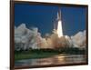 The Space Shuttle Discovery Rises from the Swamps Surrounding its Pad at Kennedy Space Center-null-Framed Photographic Print