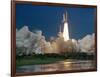 The Space Shuttle Discovery Rises from the Swamps Surrounding its Pad at Kennedy Space Center-null-Framed Photographic Print