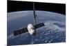 The Spacex Dragon Cargo Craft Prior to Being Released by the Canadarm2 Robotic Arm-null-Mounted Photographic Print