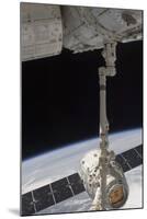 The Spacex Dragon Commercial Cargo Craft Is Grappled by the Canadarm2-null-Mounted Photographic Print