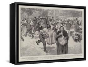 The Spanish-American War, Distributing Food to the Starving Poor at Santa Cristina, Madrid-Frank Craig-Framed Stretched Canvas