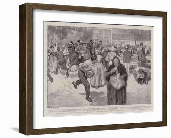 The Spanish-American War, Distributing Food to the Starving Poor at Santa Cristina, Madrid-Frank Craig-Framed Giclee Print