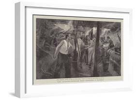 The Spanish-American War, Fighting a Warship-null-Framed Giclee Print