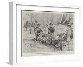 The Spanish-American War, in Camp at Tampa, American Officers Discussing the Cuban Question-Henry Charles Seppings Wright-Framed Giclee Print