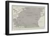 The Spanish-American War, Map Illustrating the Relative Positions of the Two Countries-null-Framed Giclee Print