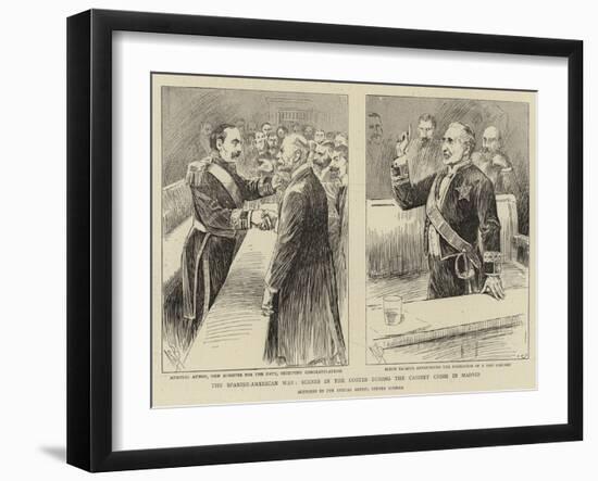 The Spanish-American War, Scenes in the Cortes During the Cabinet Crisis in Madrid-Alexander Stuart Boyd-Framed Giclee Print