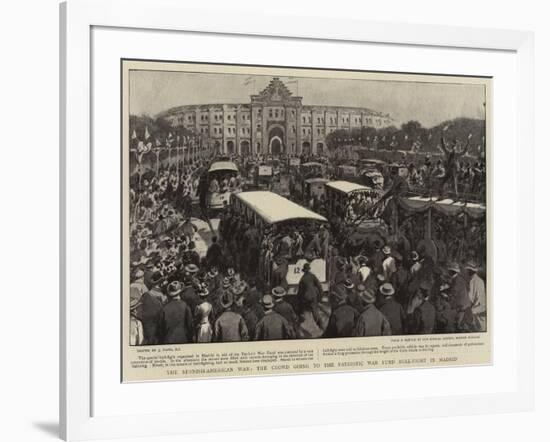 The Spanish-American War, the Crowd Going to the Patriotic War Fund Bull-Fight in Madrid-Joseph Nash-Framed Giclee Print