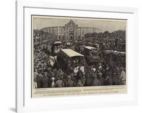 The Spanish-American War, the Crowd Going to the Patriotic War Fund Bull-Fight in Madrid-Joseph Nash-Framed Giclee Print