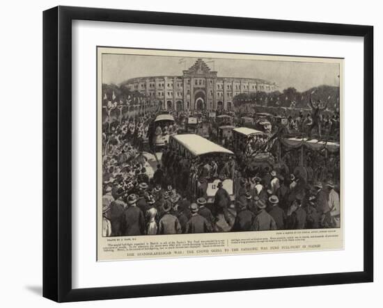 The Spanish-American War, the Crowd Going to the Patriotic War Fund Bull-Fight in Madrid-Joseph Nash-Framed Giclee Print