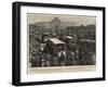 The Spanish-American War, the Crowd Going to the Patriotic War Fund Bull-Fight in Madrid-Joseph Nash-Framed Giclee Print