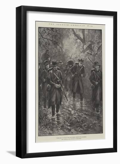 The Spanish-American War, Uncle Sam in Cuba in the Rainy Season, Through the Chaparral-Paul Frenzeny-Framed Giclee Print