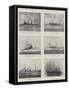 The Spanish-American War, United States War-Ships, and the Liner Paris-null-Framed Stretched Canvas