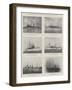 The Spanish-American War, United States War-Ships, and the Liner Paris-null-Framed Giclee Print
