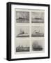 The Spanish-American War, United States War-Ships, and the Liner Paris-null-Framed Giclee Print