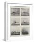 The Spanish-American War, United States War-Ships, and the Liner Paris-null-Framed Giclee Print