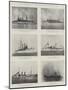 The Spanish-American War, United States War-Ships, and the Liner Paris-null-Mounted Giclee Print