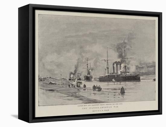 The Spanish-American War-Charles William Wyllie-Framed Stretched Canvas
