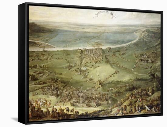 The Spanish and Imperial Troops Defeated by France and Savoy at Valenza Po-Peeter Snayers-Framed Stretched Canvas