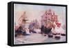 The Spanish Armada 1588, 1915-William Lionel Wyllie-Framed Stretched Canvas