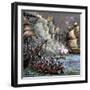 The Spanish Armada, 1588-null-Framed Premium Giclee Print