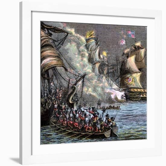 The Spanish Armada, 1588-null-Framed Giclee Print