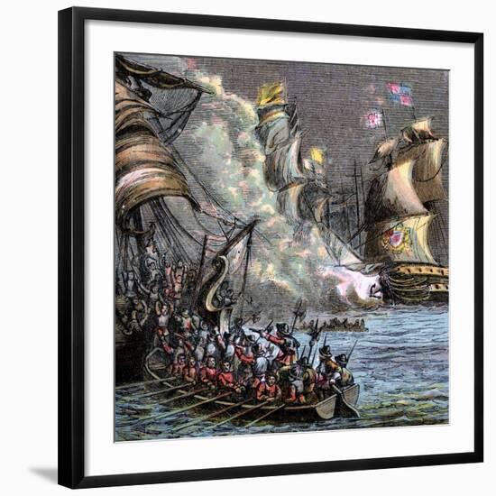 The Spanish Armada, 1588-null-Framed Giclee Print