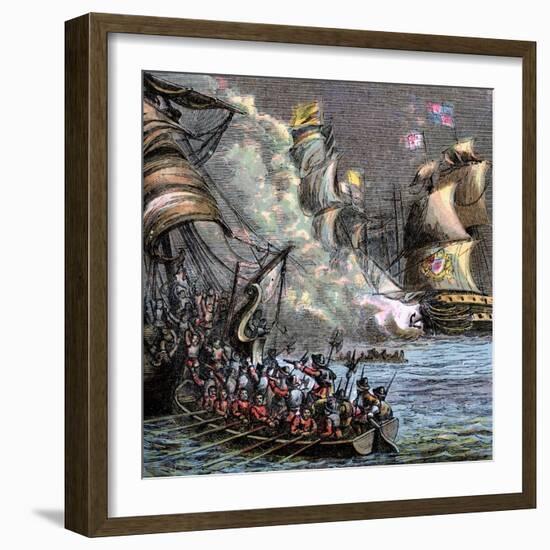 The Spanish Armada, 1588-null-Framed Giclee Print