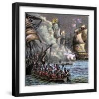 The Spanish Armada, 1588-null-Framed Giclee Print