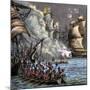 The Spanish Armada, 1588-null-Mounted Premium Giclee Print