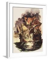 The Spanish Armada, 1588-Peter Jackson-Framed Giclee Print