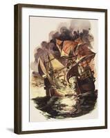 The Spanish Armada, 1588-Peter Jackson-Framed Giclee Print