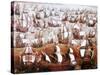 The Spanish Armada Which Threatened England in July 1588-null-Stretched Canvas